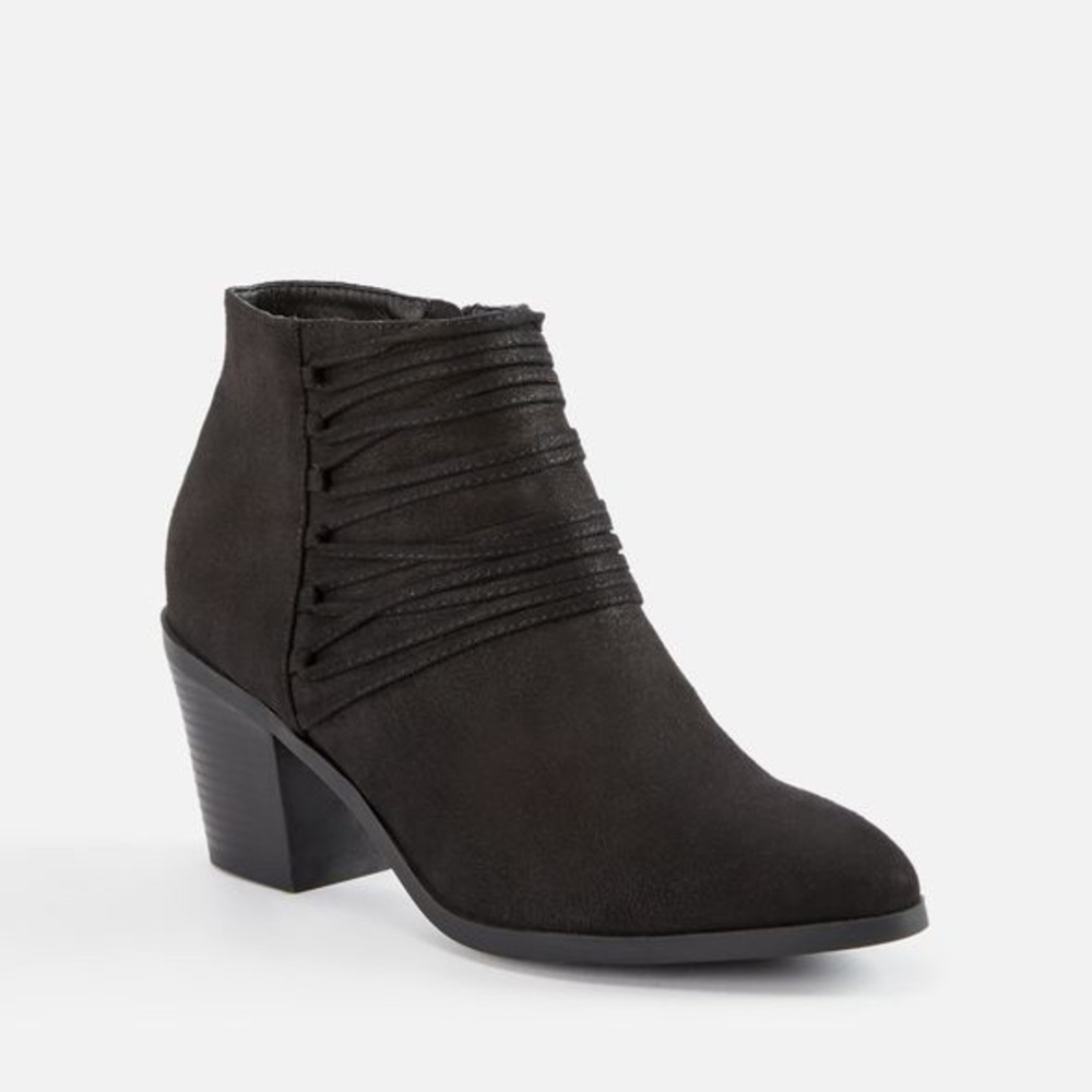 NIB ✨ JustFab Safiya Textured Block Heel Bootie | Size 7